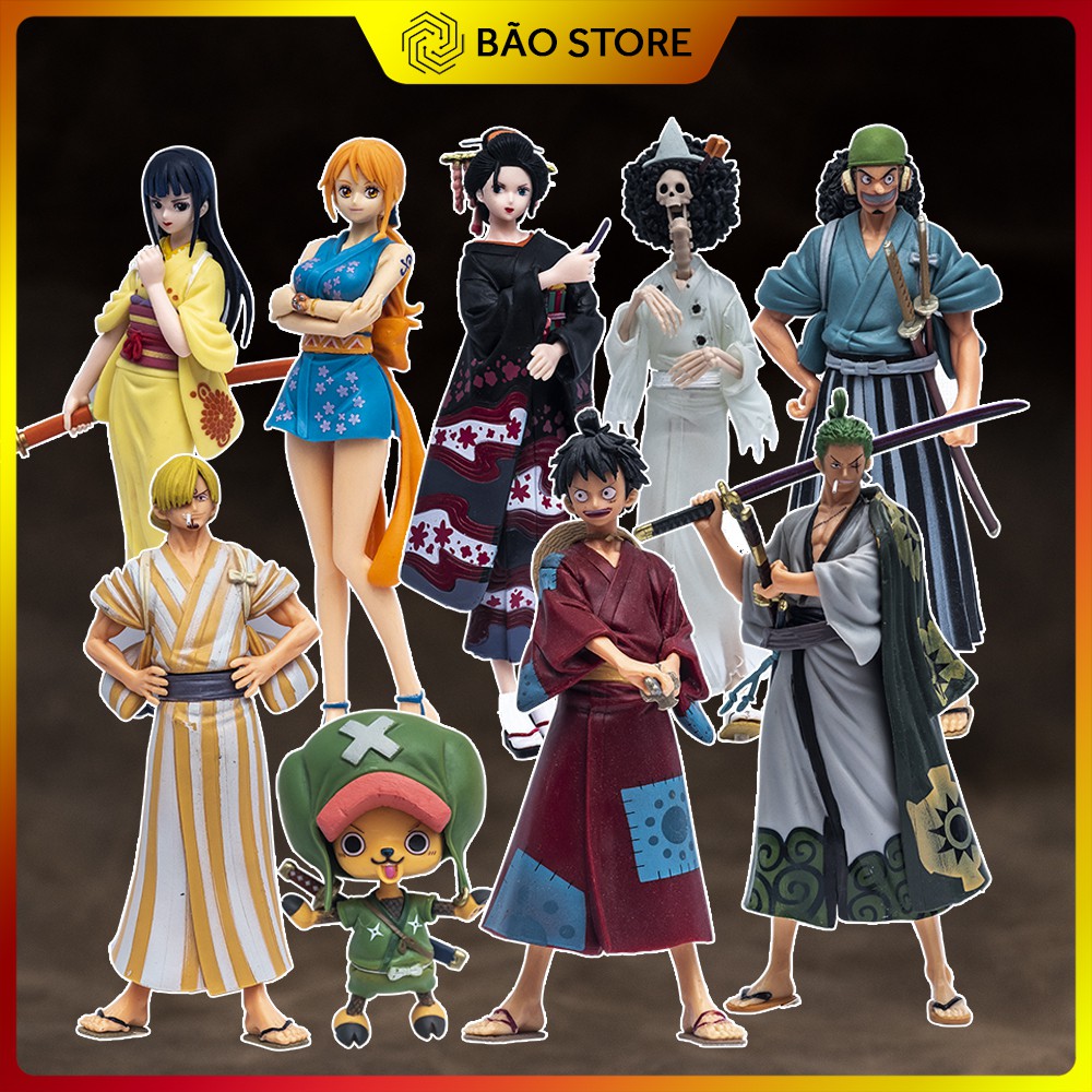 Mô Hình One Piece các nhân vật ở Vương quốc Wano Luffy , Zoro , Usopp , Sanji  đồ chơi mô hình trang trí Haki Shop