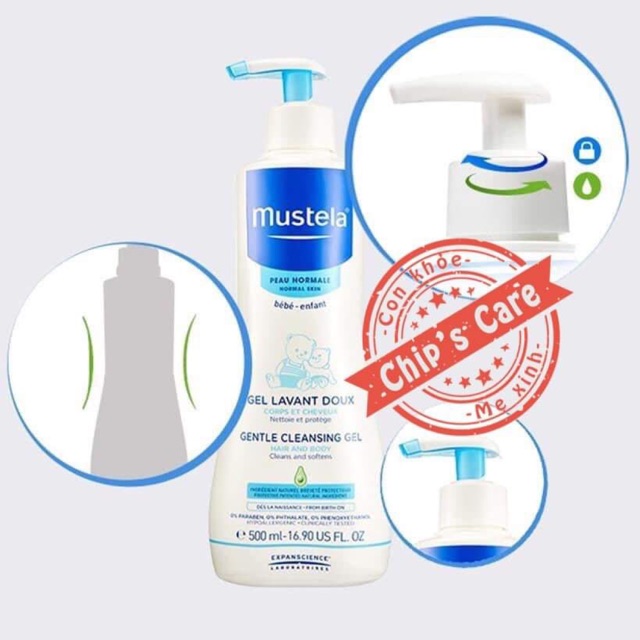 Sữa tắm gội Mustela 500ml cho bé từ sơ sinh