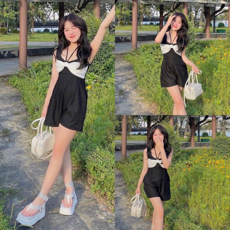 JUMP 2 DÂY ĐEN PHỐI TRẮNG NƠ NGỰC