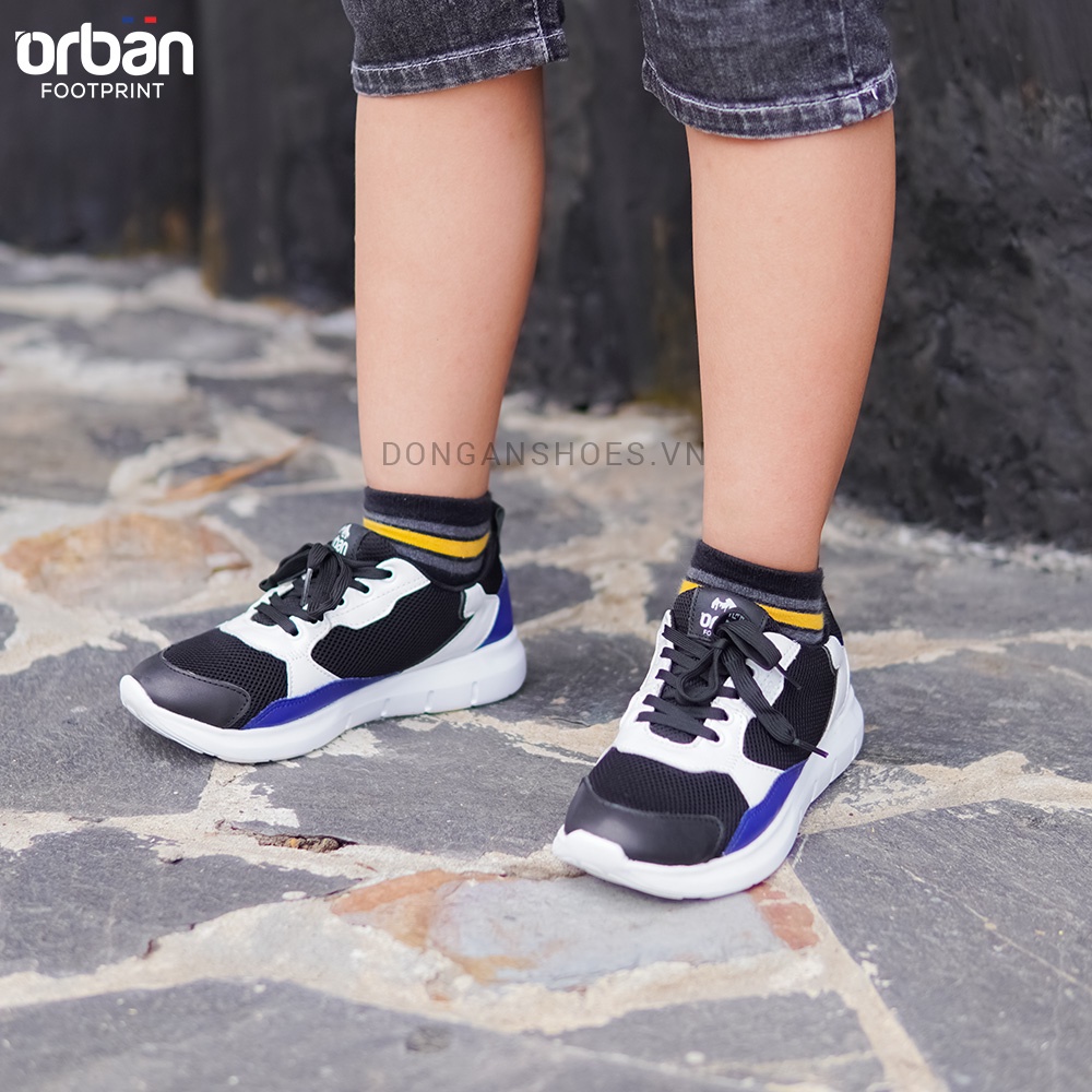 Giày thể thao cao cấp bé trai urban TB1965 trắng xanh