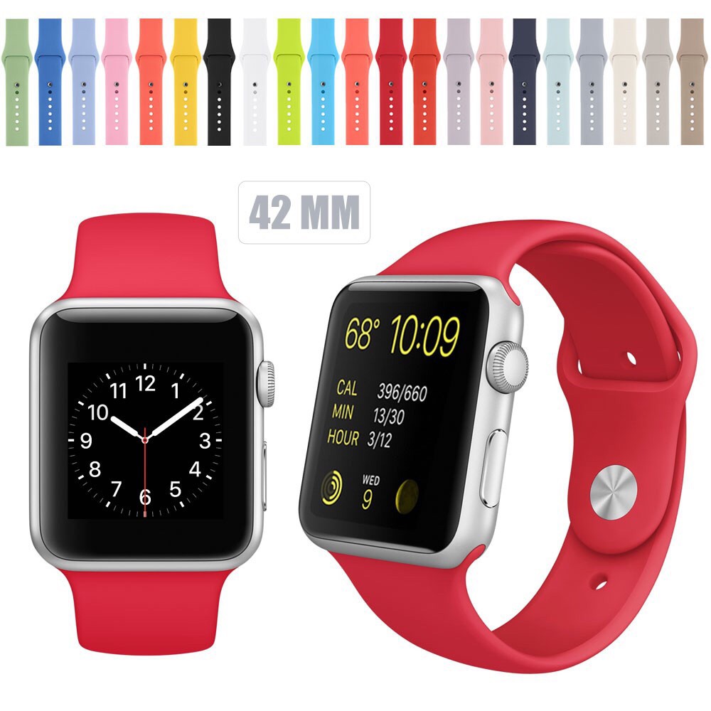 Mềm Dây Đeo Silicon Thay Thế Cho Đồng Hồ Thông Minh Apple Watch Series 4 3 2