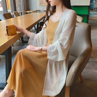 Áo cardigan len mỏng dáng dài