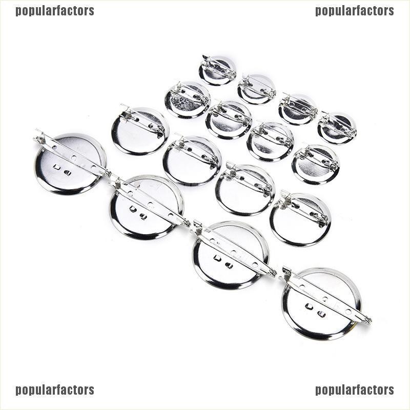 Set 10 ghim cài mạ bạc thiết kế đơn giản thời trang