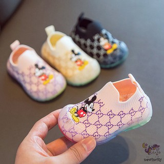 Giày Thể Thao Hình Chuột Mickey Đế Mềm Dành Cho Bé