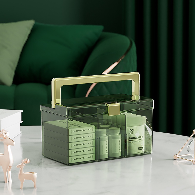 Hộp Đựng Thuốc Bằng Nhựa Trong Suốt Sức Chứa Lớn Tiện Dụng