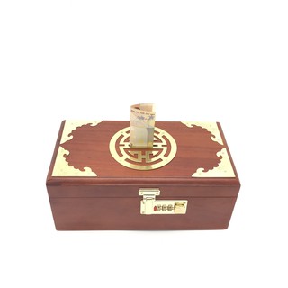 Hộp Gỗ Đựng Đồ Tiết Kiệm Có Khóa Mã Số