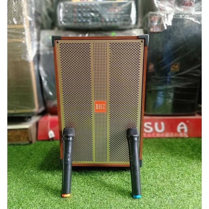 Loa kéo di động Karaoke Nanomax S-10D thùng gỗ, tặng kèm 2 micrro không dây âm thanh cực hay, giá rẻ