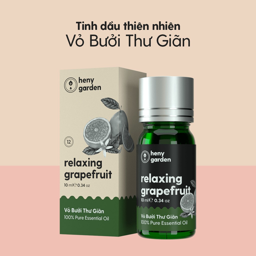 Tinh Dầu Bưởi (Chua Nhẹ) Organic Thiên Nhiên Nguyên Chất Đậm Đặc Xông Thơm Phòng, Làm Nến Thơm HENY GARDEN