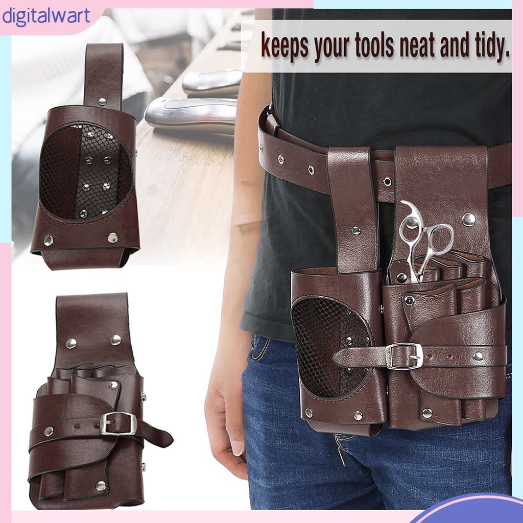 Túi Giả Da Đựng Dụng Cụ Cắt Tóc Đeo Hông Tiện Lợi