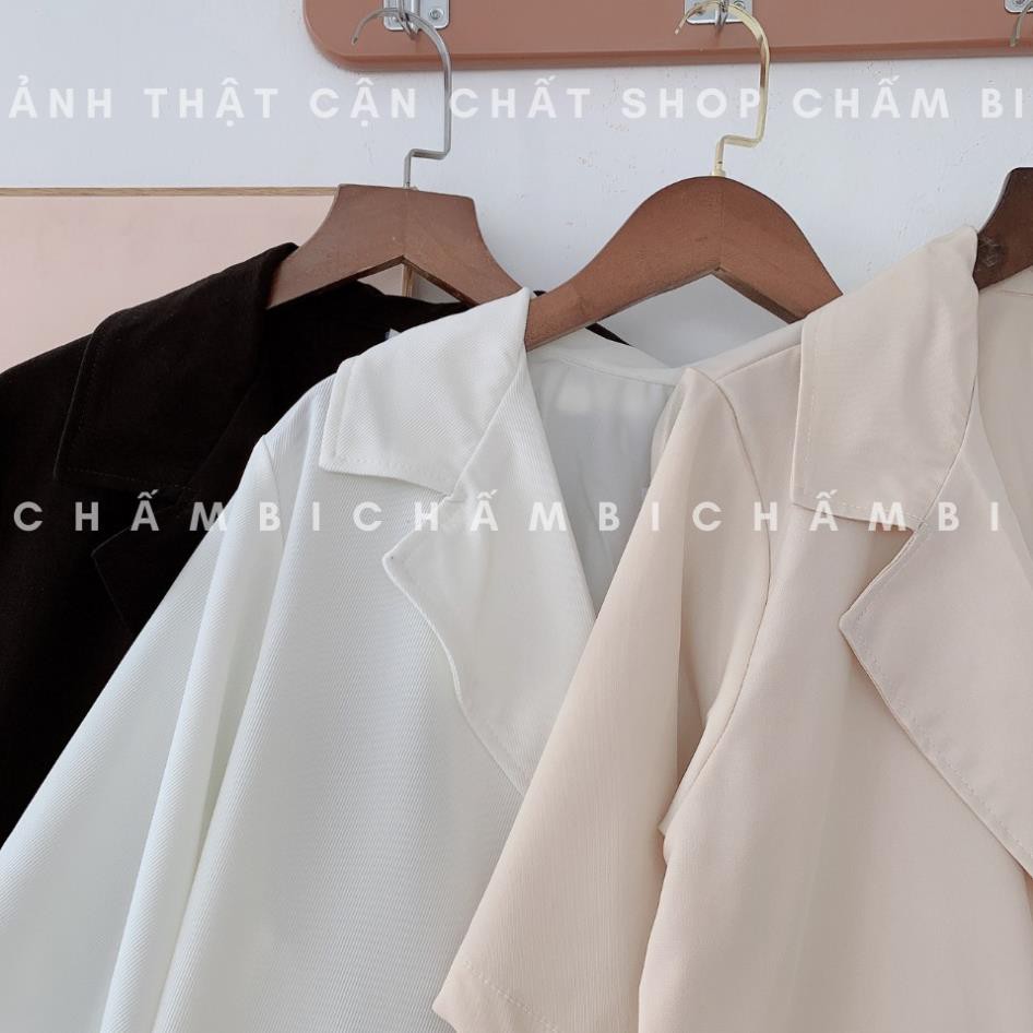 Áo khoác blazer A.016, áo khoác cổ vest cộc tay Hàn Quốc | BigBuy360 - bigbuy360.vn