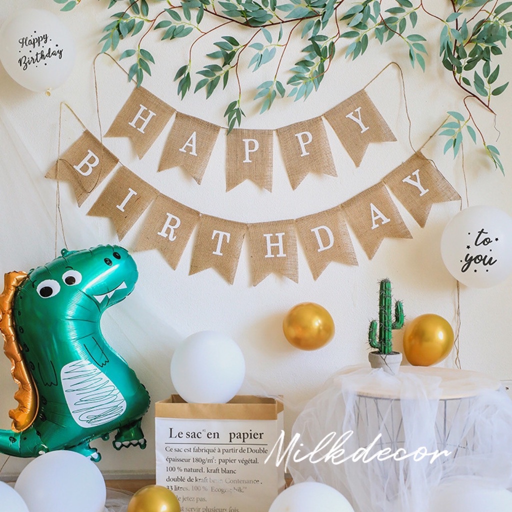 Set Bóng Bay Trang Trí Sinh Nhật Đơn Giản MS92 Phong Cách Hàn Quốc Chọn Mẫu