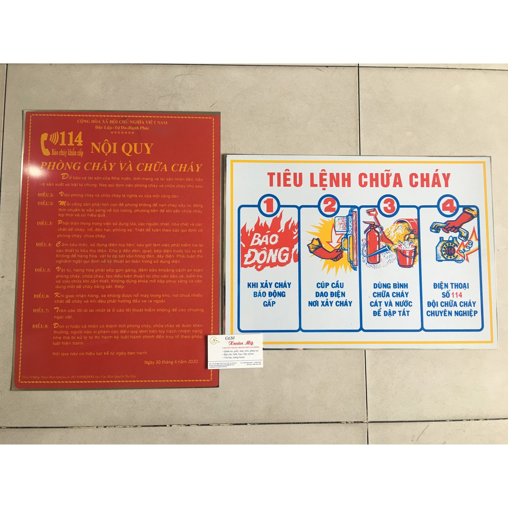BIẾN BÁO TIÊU LỆNH PHÒNG CHÁY CHỮA CHÁY