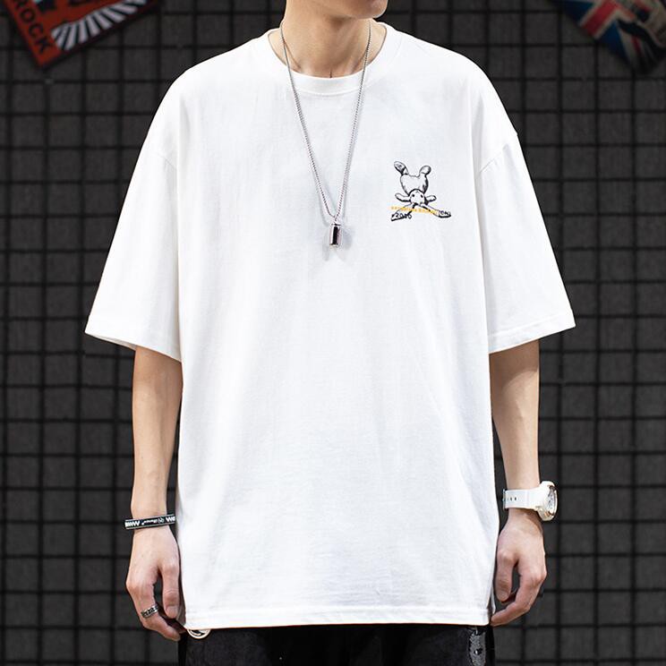 Áo Thun Tay Lỡ Dáng Rộng Phong Cách Hàn Quốc Cá Tính Cho Nam