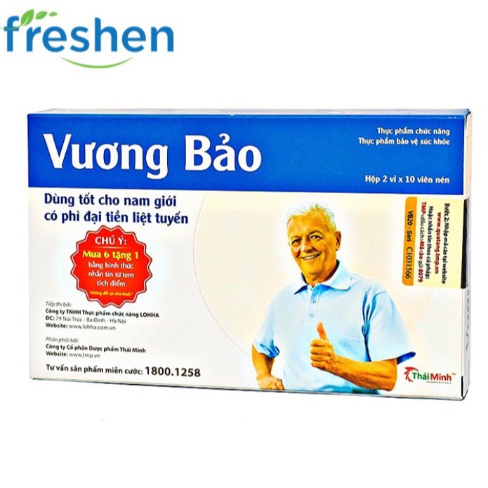 Vương bảo - Hỗ trợ giảm tiểu đêm và phì đại tiền liệt tuyến hộp 20 viên