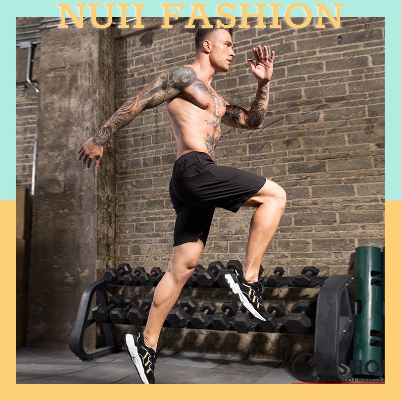 Quần Đùi Short Nam Thể Thao Chất Gió Co Giãn Thoải Mãi - mã : Q02 - NUIIFASHION