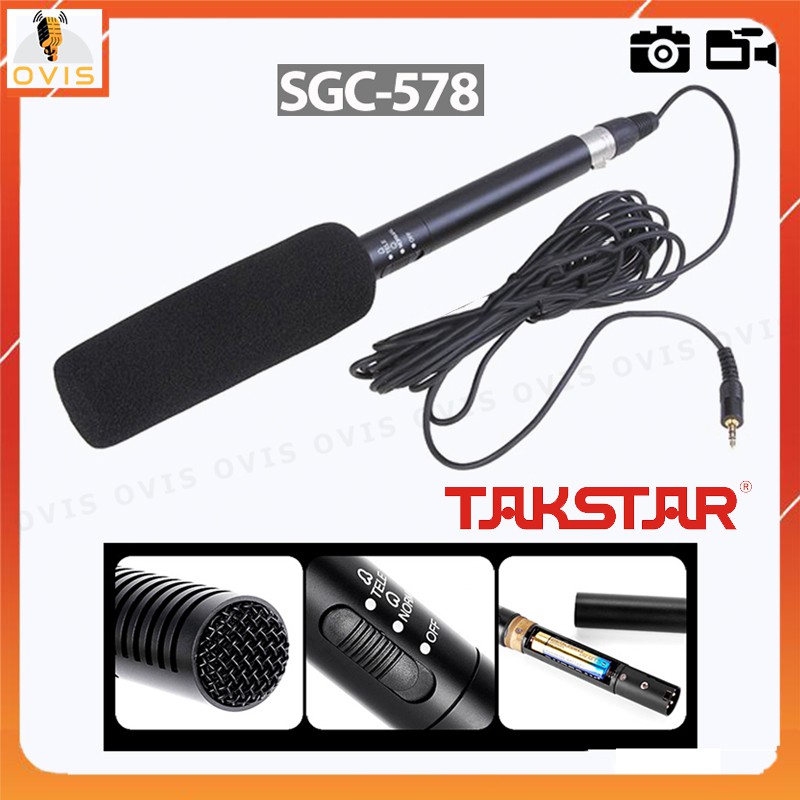 Micro Phỏng Vấn Cho Máy Ảnh, Máy Quay Độ Nhạy Cao -Takstar SGC-578