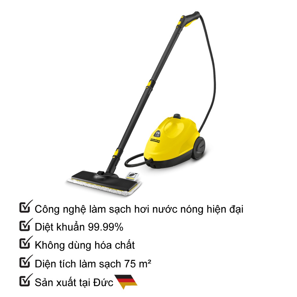 (Sản xuất Đức) Máy làm sạch bằng hơi nước Karcher SC 2 EasyFix EU