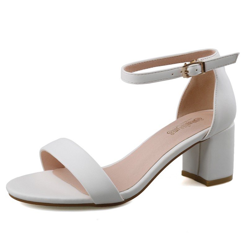 Giày cao gót quai ngang da 5p bít gót da mờ