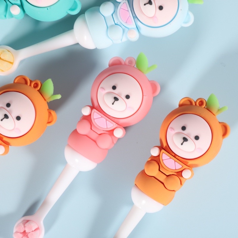 Bàn Chải Đánh Răng Lông Mềm Thân Silicone Êm Ái - Vệ Sinh Răng Miệng Hàng Ngày Cho Trẻ Từ 6M+