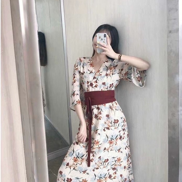 Đầm PERTY họa tiết hoa thời trang mùa hè Hàn Quốc mới quyến rũ dành cho nữ