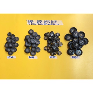 Combo nút áo,cúc áo,khuy áo xám đen vân trong N032-N036 (phụ kiện may vá, trang trí quần áo,Handmade,DIY)