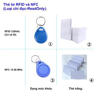 [Combo 10 chiếc] Thẻ từ móc khóa RFID 125kHz và NFC 13.56MHz (ID cố định, không trùng lặp, không copy được)
