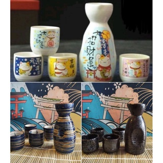 Bộ bình ly gốm sứ uống sake
