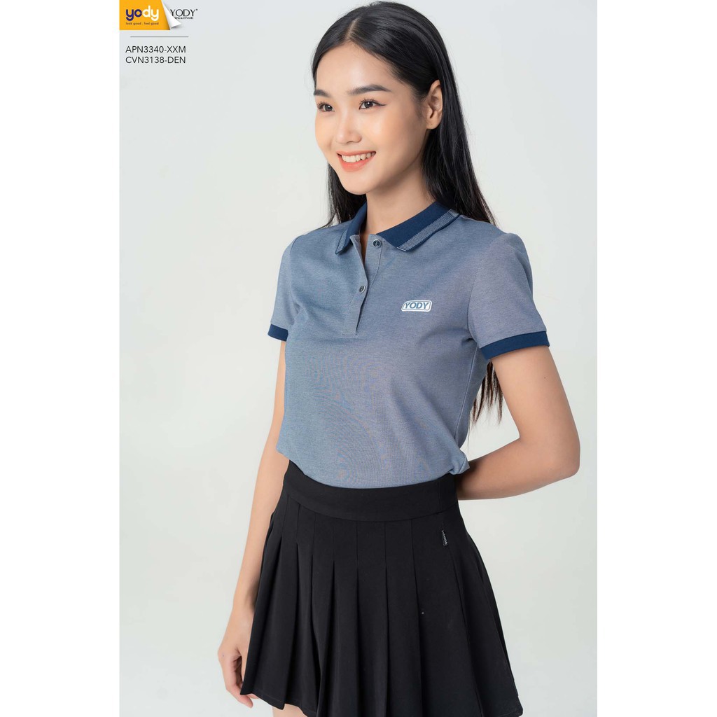 2021 Áo phông polo nữ ⚡ SIÊU MỀM MỊN ⚡ Áo thun có cổ YODY chất liệu cotton cao cấp, thoáng khí APN3340 . , : . .