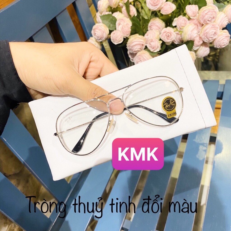 Kính mát rayban đổi màu , tròng thủy tinh , nam nữ đều hợp