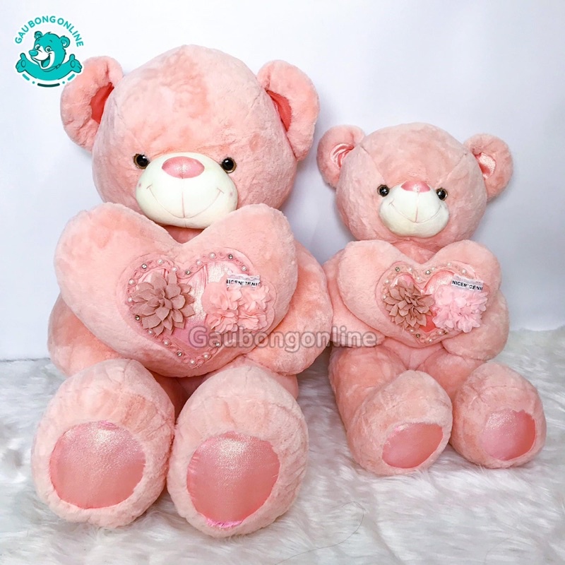 Gấu bông Teddy ôm hoa siêu yêu, teddy cao cấp