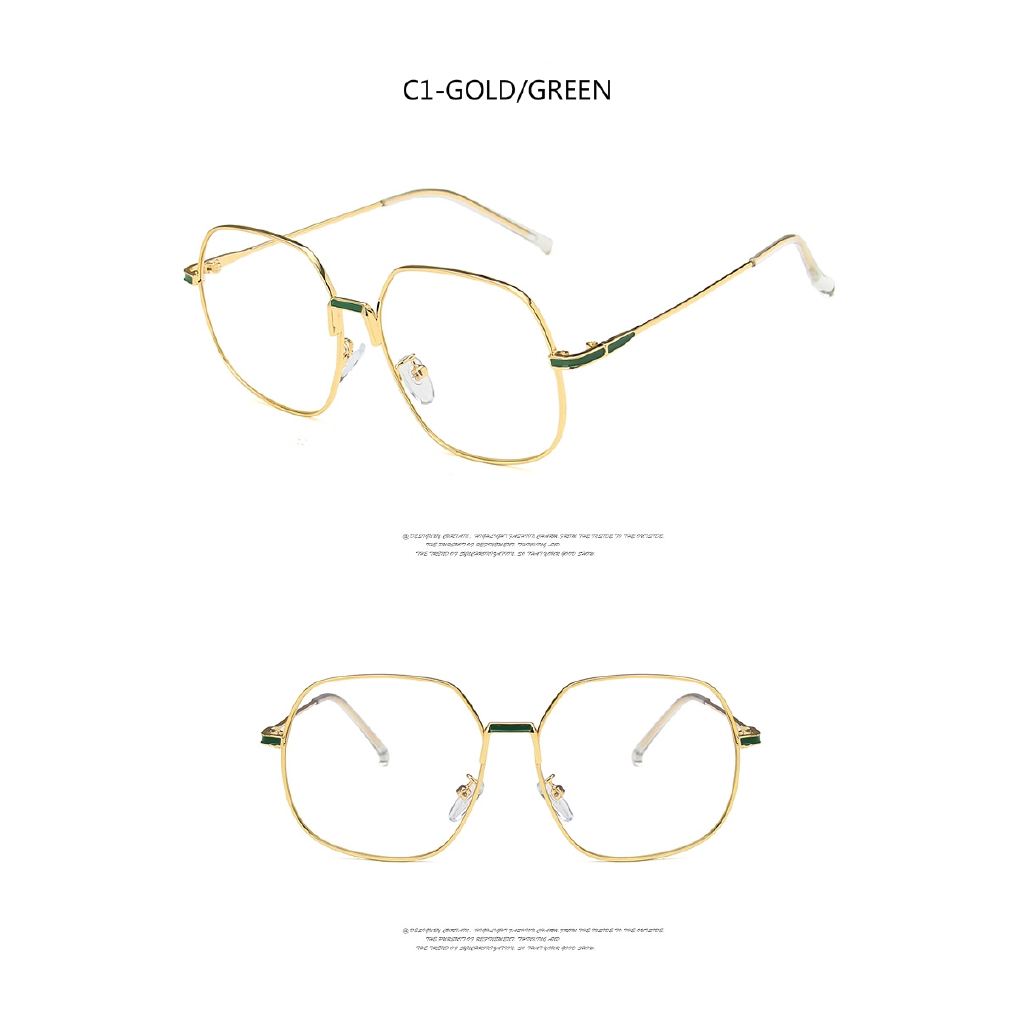 Kính gọng vuông kim loại phong cách retro châu Âu và Mỹ dành cho nam và nữ