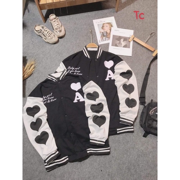 Áo khoác logo A tay tim TC6