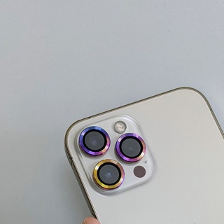 Dán kim loại bảo vệ từng mắt camera cho iPhone11 Pro Max/12/ 12 Pro/ 12 Pro Max/ 13 Pro/ 13 Pro Max màu cầu vồng,-titan