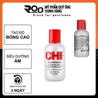 【𝑷𝒉𝒖̣𝒄 𝑯𝒐̂̀𝒊 𝑻𝒐́𝒄 𝑫𝒐 𝑯𝒐𝒂́ 𝑪𝒉𝒂̂́𝒕】Tinh Dầu Dưỡng Bóng Tóc CHI Silk Infusion Silk Rescontructing Complex Mỹ 59ml