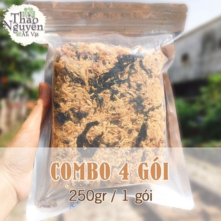Combo 4 gói cơm cháy chà bông gạo lứt rong biển 250gr Thảo Nguyên