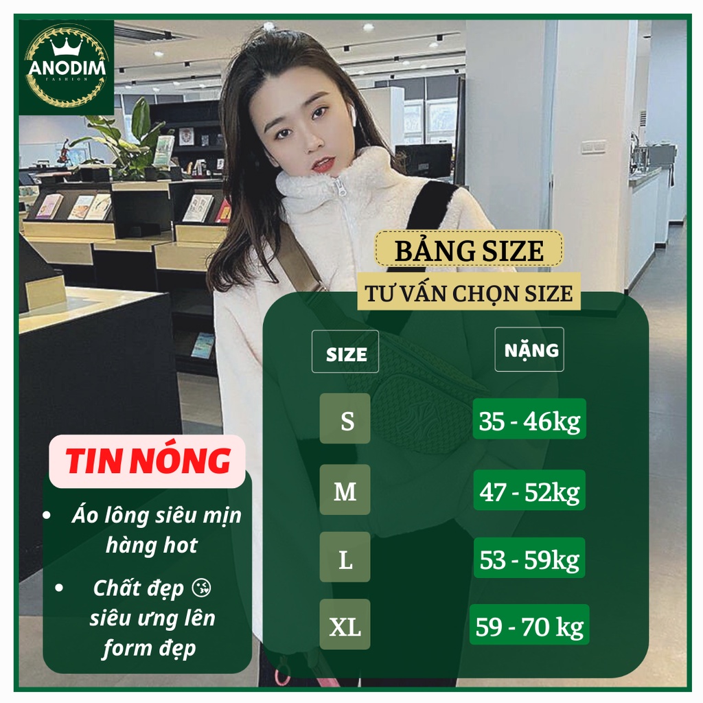 Áo lông cừu phối màu đen trắng cá tính dày đẹp ấm chất lượng cao