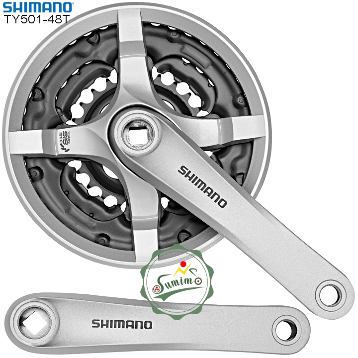 Giò dĩa SHIMANO FC-TY501-28/38/48T-170mm cốt vuông - Chính hãng