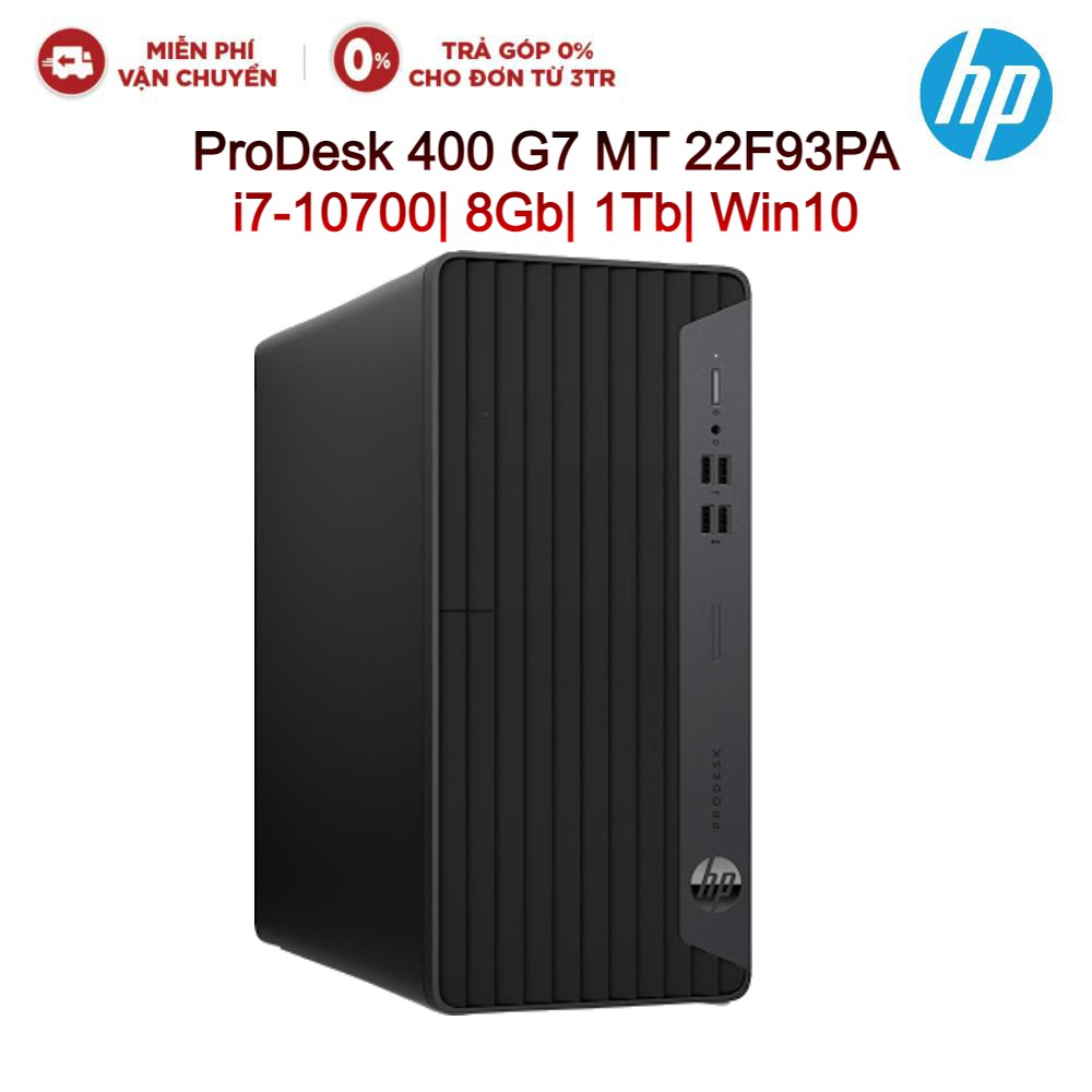 Máy tính để bàn PC HP ProDesk 400 G7 MT 22F93PA i7-10700|8Gb|1Tb| Win10-Hàng chính hãng