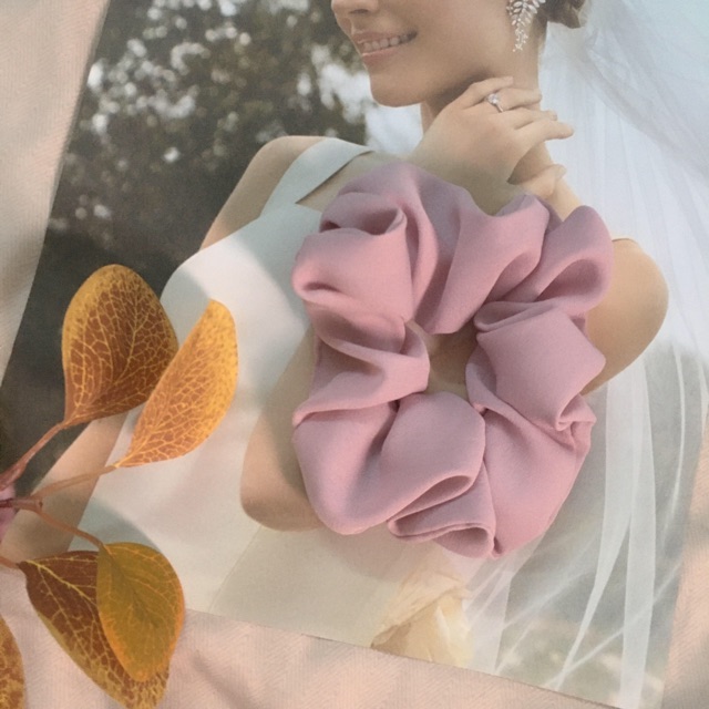 SCRUNCHIES BASIC chất liệu Chiffon mềm mại - Cột tóc vải nhiều màu trơn cực sang - Phụ kiện tóc thời trang thanh lịch