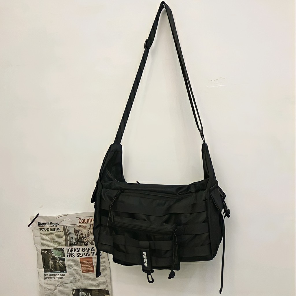 [Mã 153FASHIONSALE giảm 12% đơn 99K] Túi đeo chéo Unisex nam nữ chất vải chống nước cực xịn đính kèm nhiều túi phụ