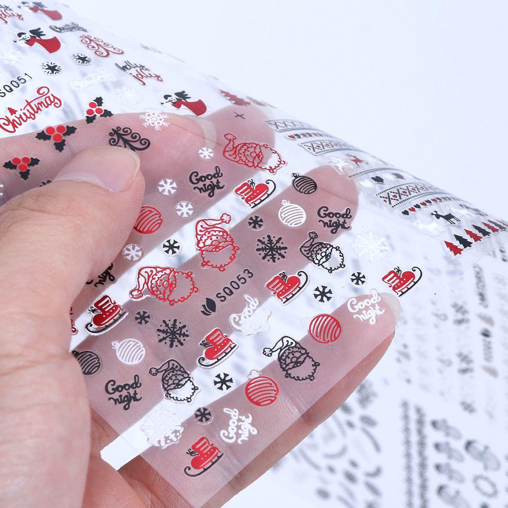 ROSE Set 24 Hình Dán Móng Tay Chủ Đề Giáng Sinh