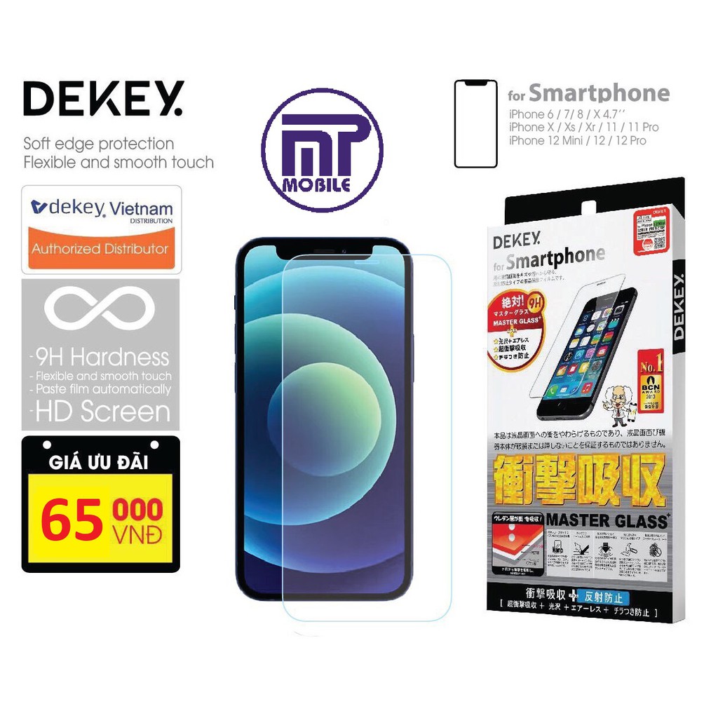 Cường lực DEKEY chính hãng ( Hàng nhật) từ iphone x -> 12promax