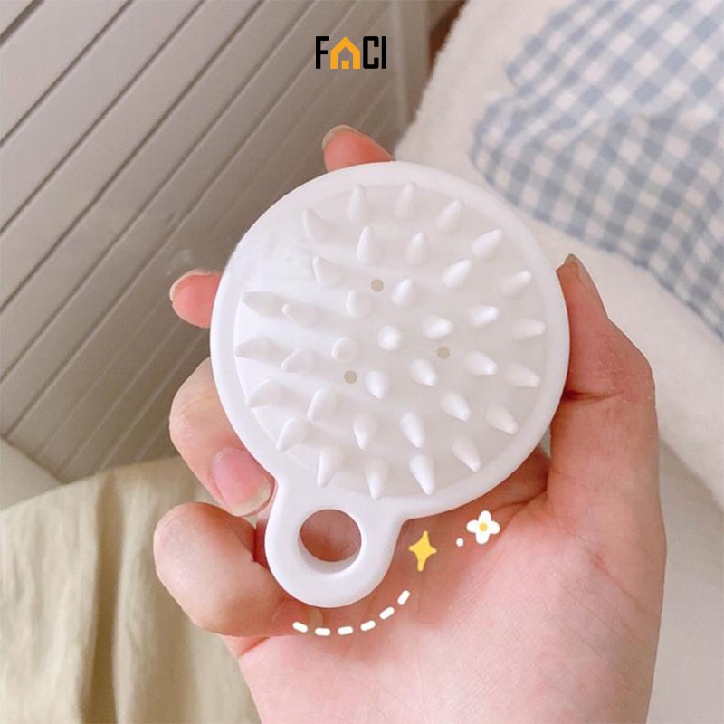 Lược silicone mát xa da đầu kiểu mới chải tóc thư giãn gia dụng nhà tắm tiện ích