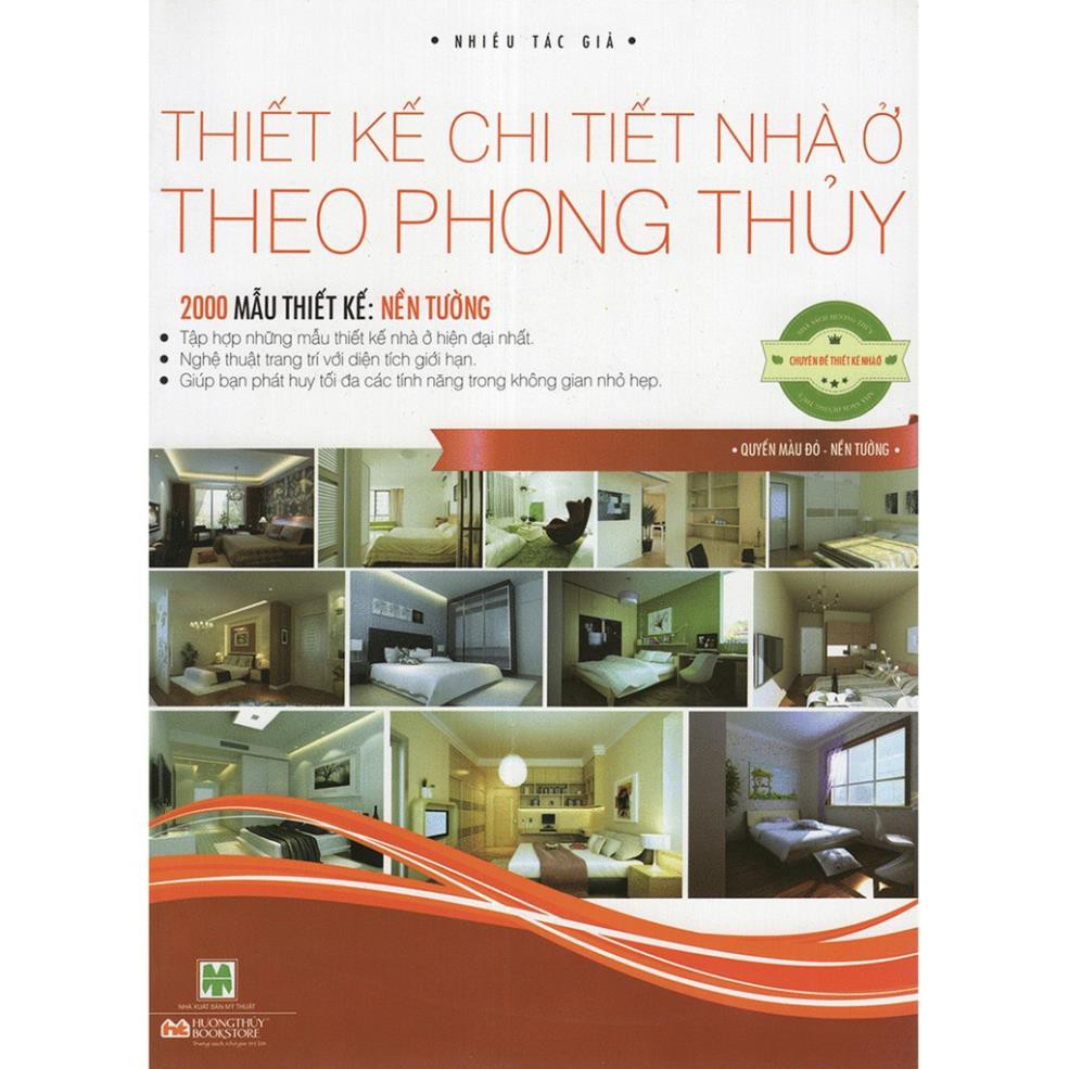 Sách - Thiết kế chi tiết nhà ở theo phong thủy - Quyển màu đỏ - Nền tường [Panda Books]