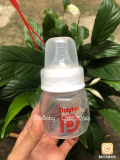 (Tặng thêm 1 núm) Bình sữa cổ hẹp Dolphin 60ml