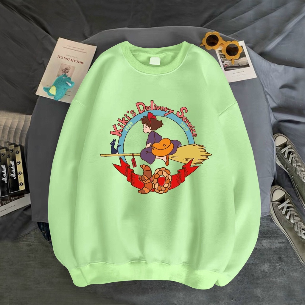 ÁO SWEATER NỈ UNISEX  NỮ IN KIKIS Delivery CỰC ĐẸP