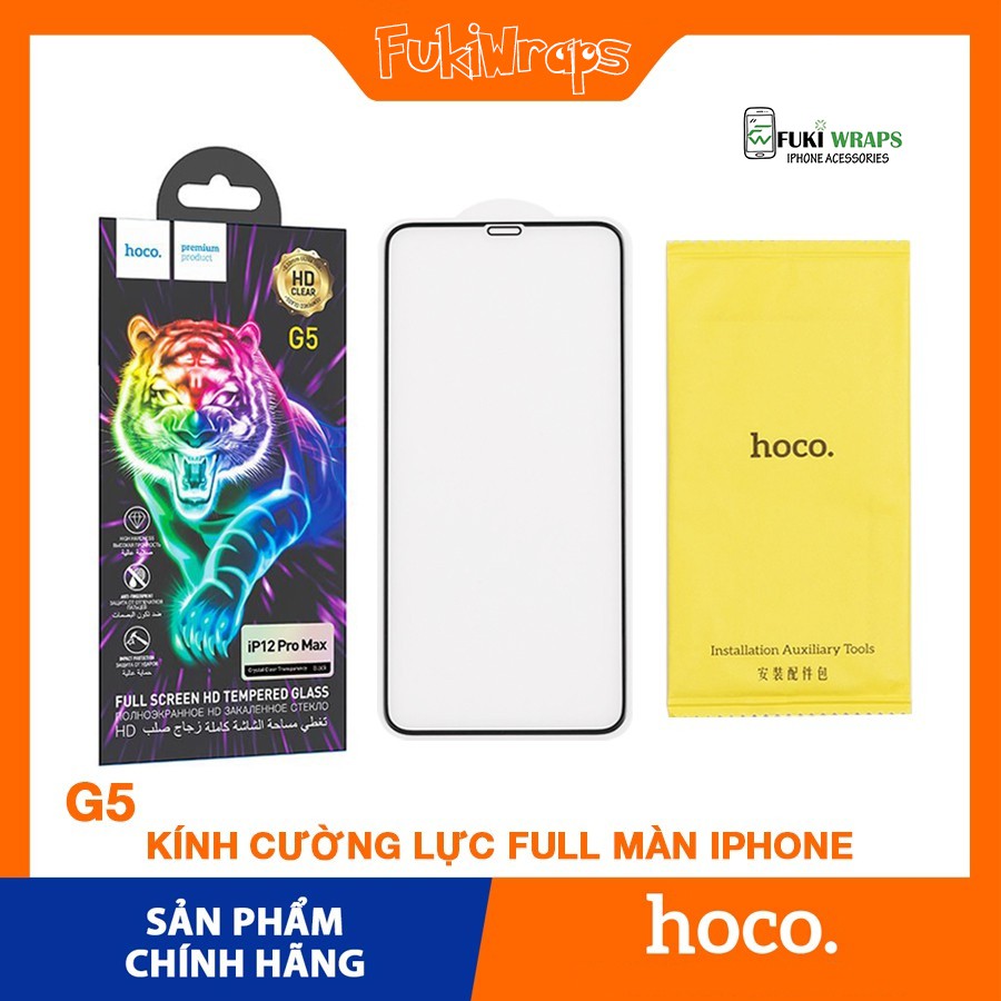 Kính cường lực FULL Màn Hình Hoco G5 cho 7Plus 8Plus XR 11 11PROMAX 12 12Pro 12ProMax 13ProMax FUKISHOP