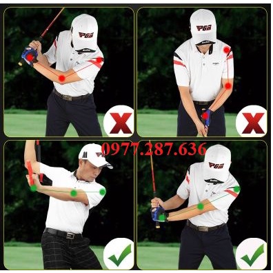 Dụng cụ hỗ trợ tập golf Swing chỉnh tư thế lưng tay nắm gậy kỹ thuật chính xác DC001