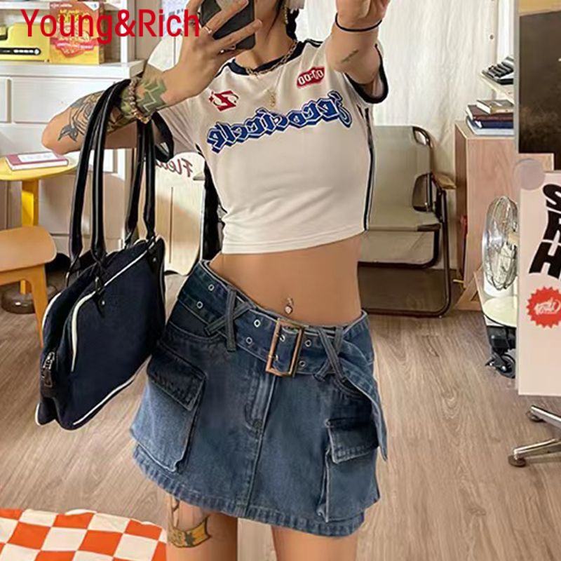 Áo Thun Ngắn Tay Dáng Ôm Phong Cách Mỹ Thời Trang Mùa Hè Hàng Mới Dành Cho Bạn Nữ