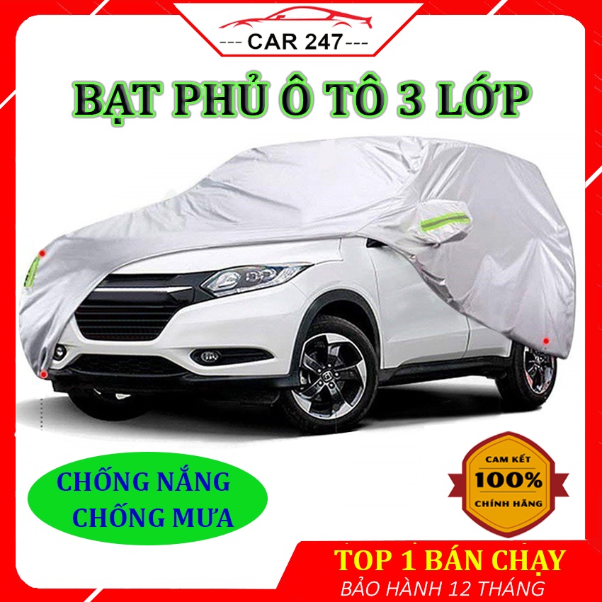 [Mã LIFEAU5SALE giảm 10% đơn 50K] Bạt Phủ Ô Tô - Bạt Phủ Xe Ô Tô 3 Lớp Cao Cấp Chống Mưa, Chống Nắng, Chống Xước